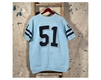 1960s Number Sweatshirt All Cotton Jersey