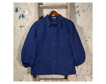 Dark Blue Herringbone Twill Chore Jacket