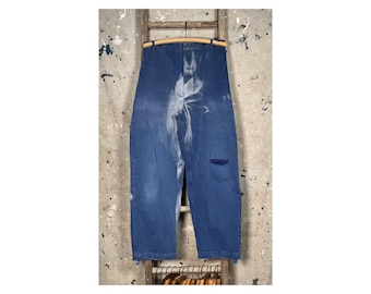 Herringbone Twill Trousers Cinch Back