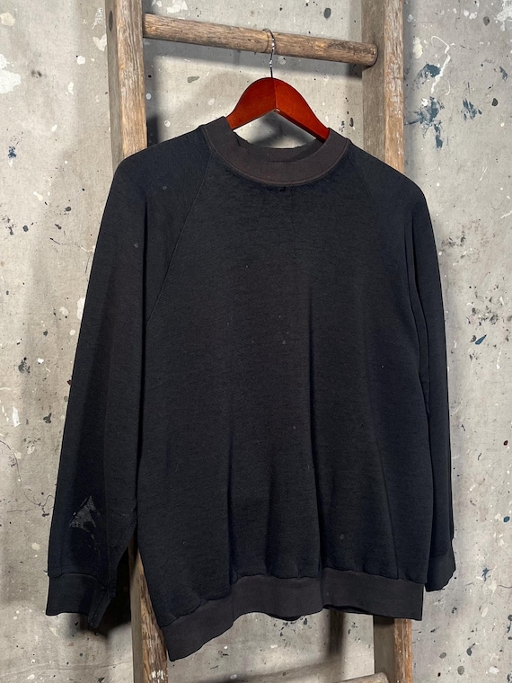 Threadbare Black Sweatshirt Raglan - image 4