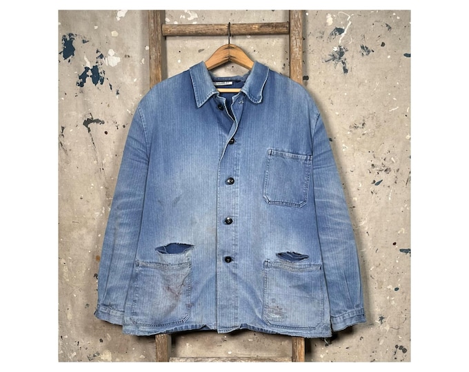 Thrashed Herringbone Twill Chore Jacket
