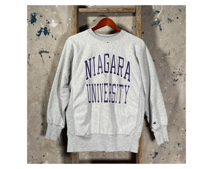Niagara University '80s Champion Reverse Weave Crewneck