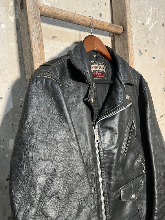 Schott Perfecto 1950s Steerhide Leather Jacket 613 - image 7