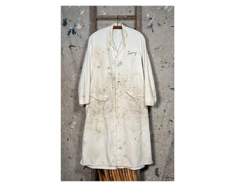 1940s / 50s Shop Coat Embroidered