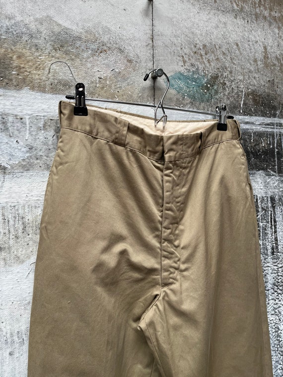 29 Waist '60s Khaki Trousers - image 9