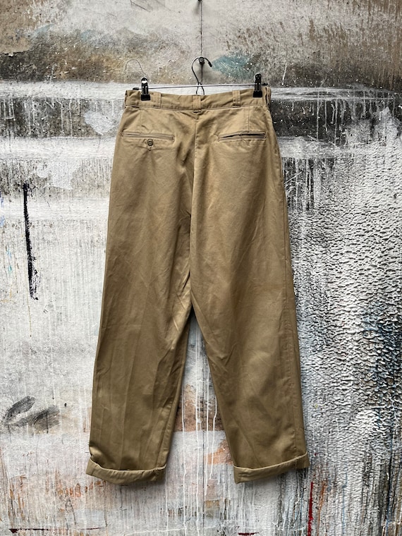 29 Waist '60s Khaki Trousers - image 5