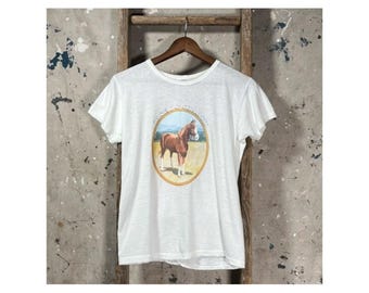 Caseys Shadow 1970s Horse T-Shirt