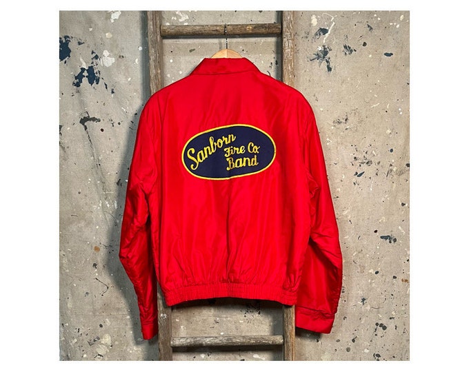 1960s Bud Berma Jacket Sanborn Fire Co. Band  chainstitch