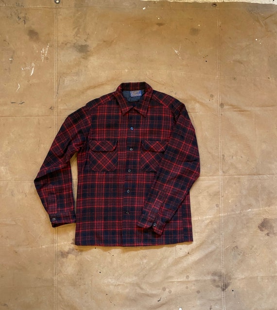 50s Pendleton Board Shirt Loop Collar
