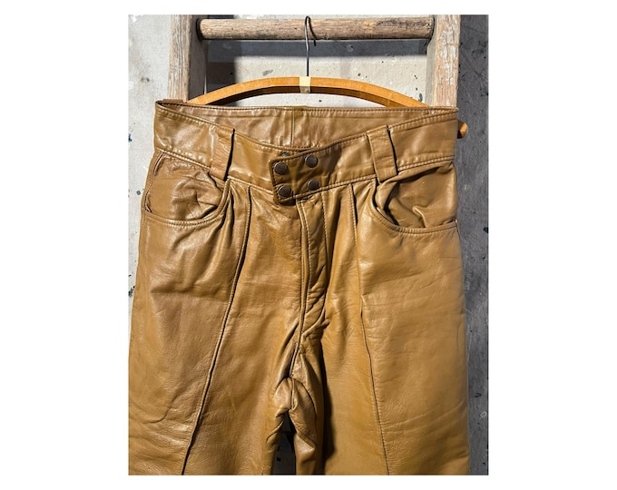 1970s Harley Davidson Leather Pants