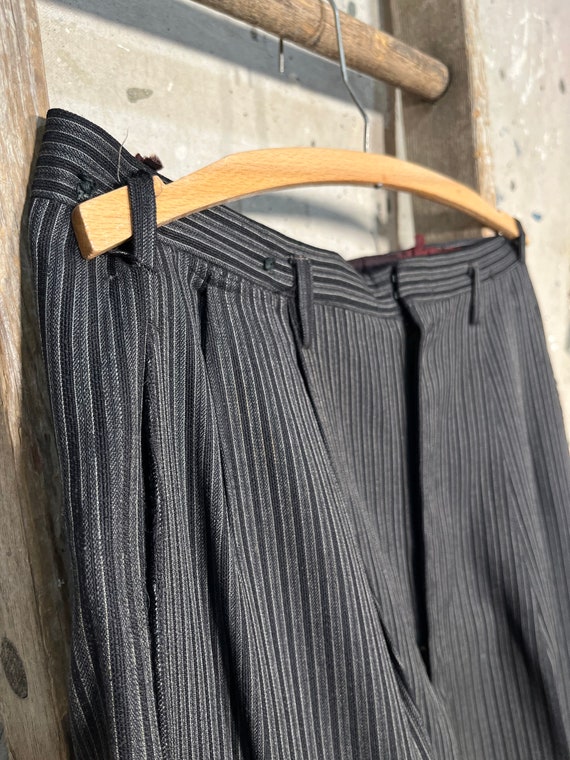 Antique Black Stripe Trousers 32 waist - image 4