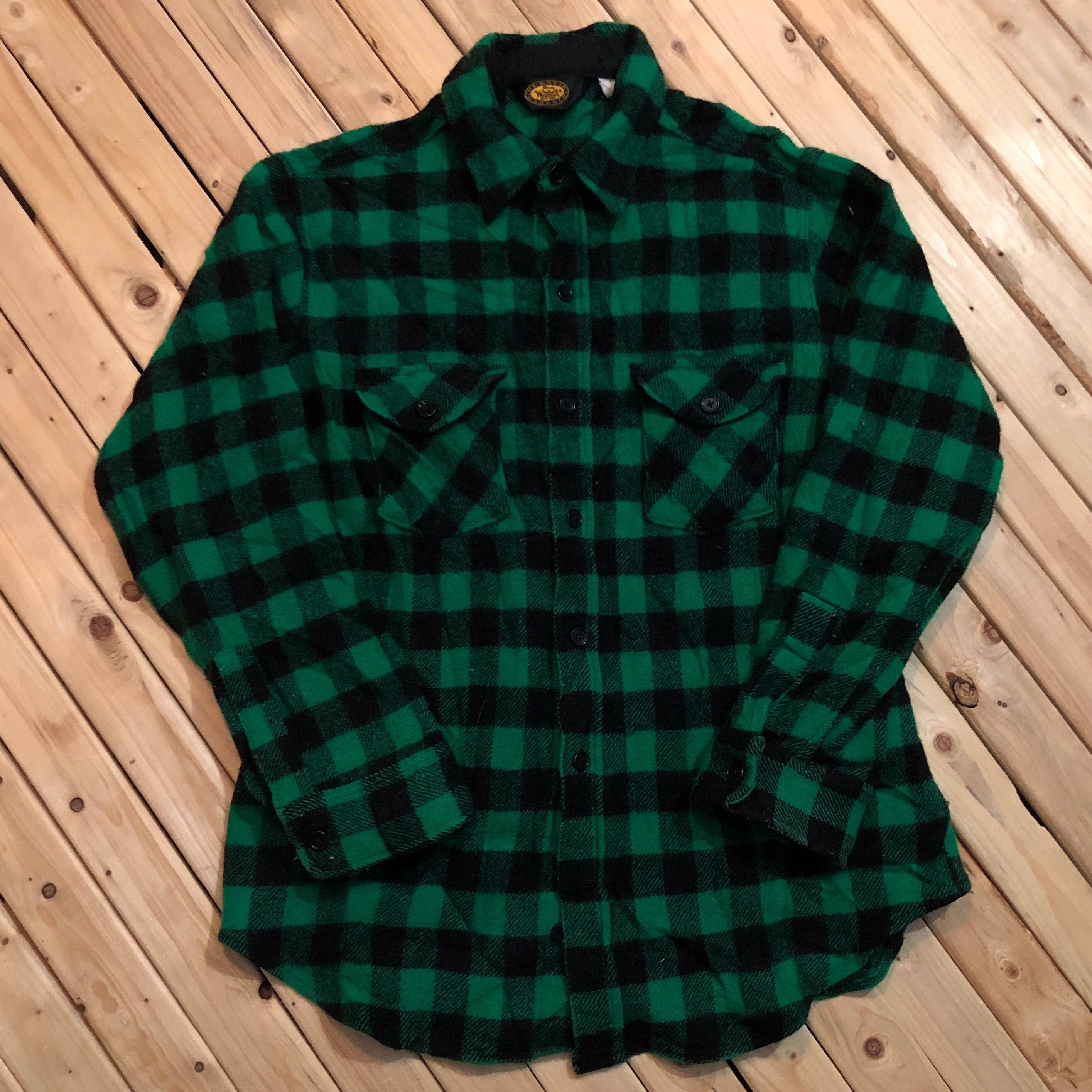 Woolrich Shirt Buffalo Plaid Wool 