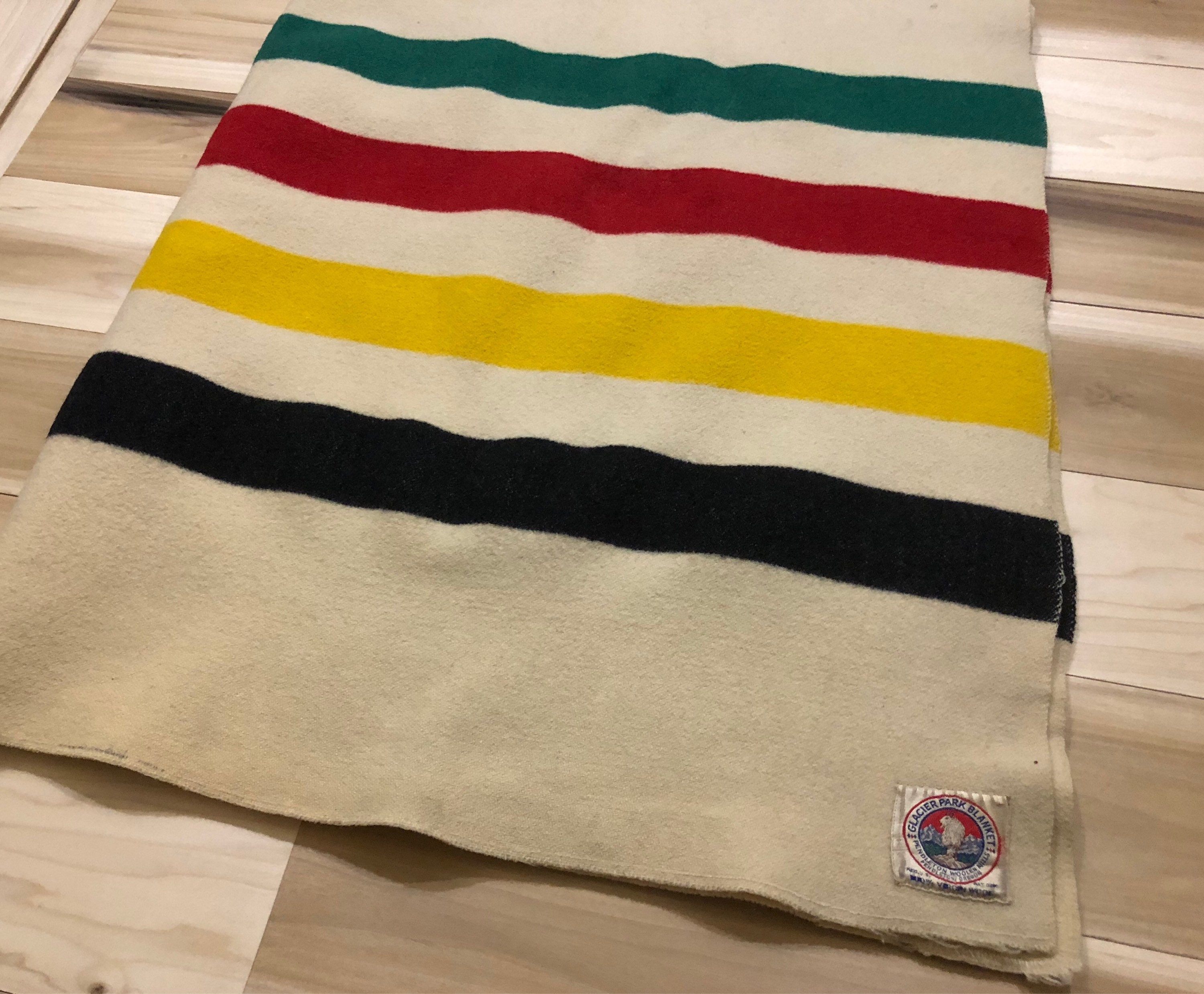 Pendleton Glacier National Park Stripe Blanket 100 Virgin Wool