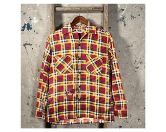 1950s Loop Collar Flannel Shirt Big Murph