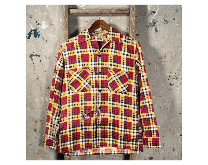 1950s Loop Collar Flannel Shirt Big Murph