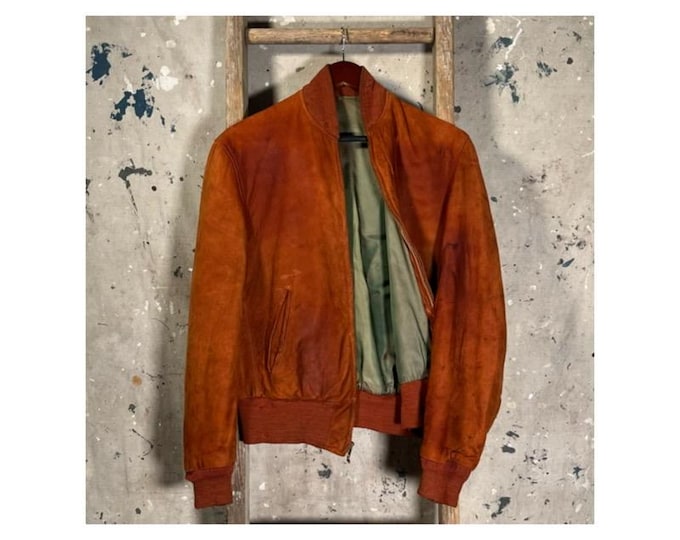 1950s Suede Bomber Jacket