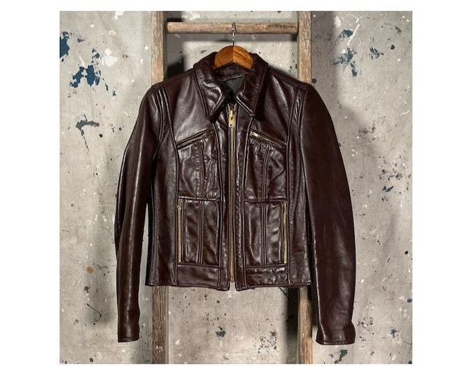 1970s Leather Motorcycle Jacket Deadstock
