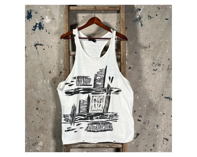 Distressed '90s Illustration Tank Top