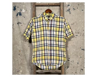 1960s Plaid Oxford Shirt Ivy league