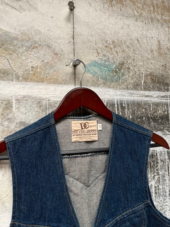 Biker Vest 70s Dee-Cee Denim Vest - image 5