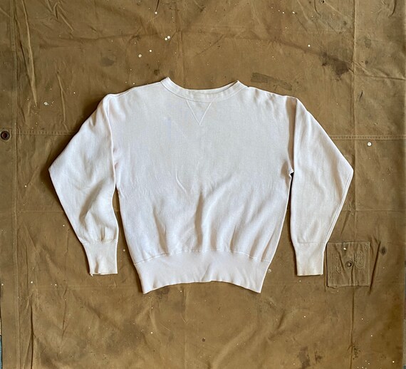 50s Sweatshirt Single V White