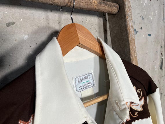 Two Tone 1970s H Bar C Button Down Shirt - image 8