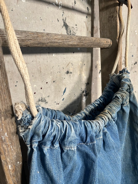 WWII Denim Bag Laundry Selvedge - image 4