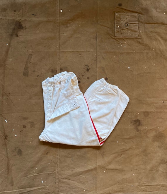 40s Wool Trousers Button Fly Baseball Pants