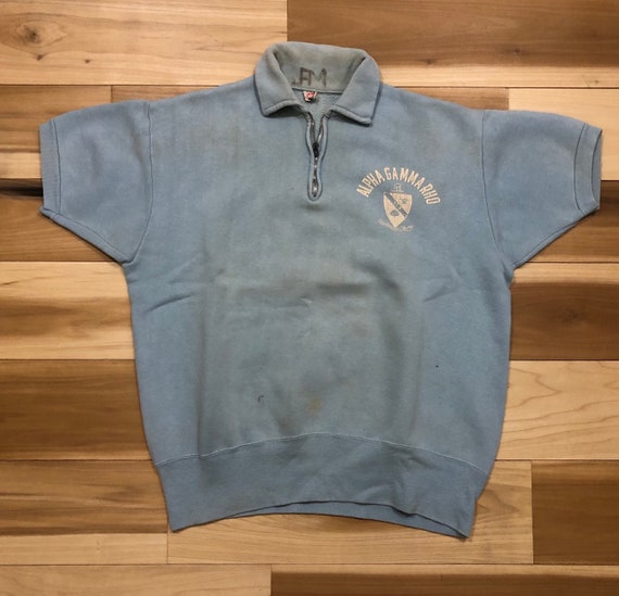 1950s Fraternity Sweatshirt Champion Running Man q