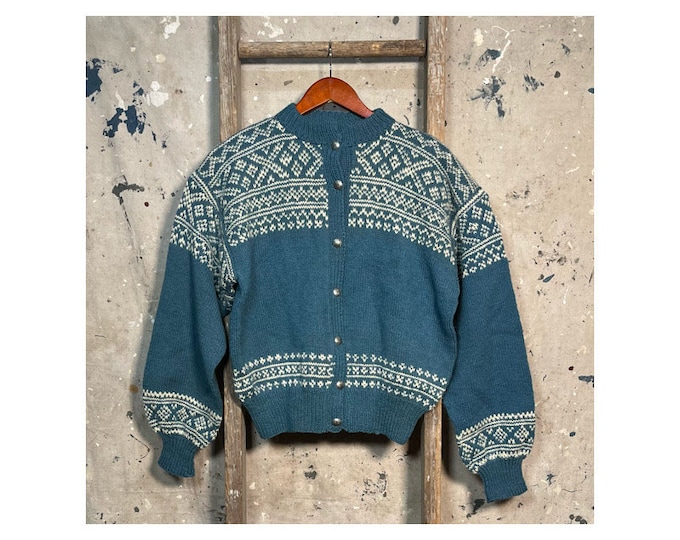 Hand Knit '40s Cardigan Sweater