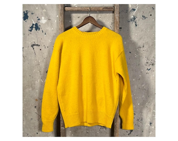 1980s Gap Sweater Yellow Shetland wool