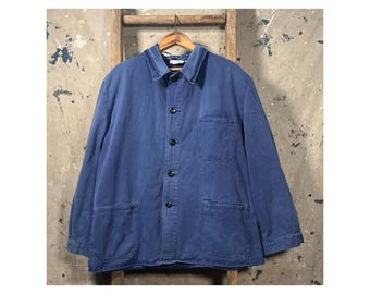 Blue Herringbone Twill Chore Jacket