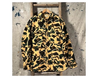 1980s LL Bean Chamois Shirt Duck Camo