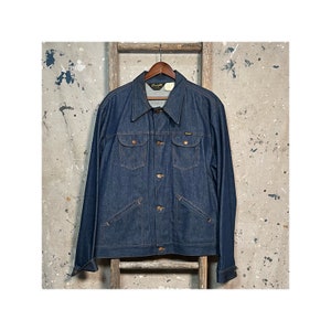 Vintage 70s Wrangler 24 MJZ Pleat Zip Front Talon Denim