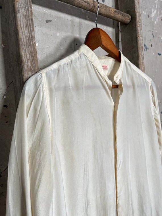 Antique 1910s / 20s Silk Shirt - image 6