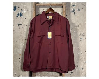 NOS '40s Rayon Loop Collar Shirt by Mac Laren
