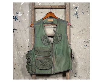 70's Survival Vest USAF Mesh Sage Green