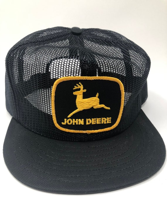 John Deere Black Mesh Cap