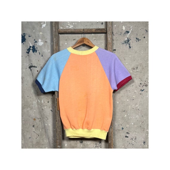 1960s Color Block Sweatshirt 6-ToneNOS - image 1