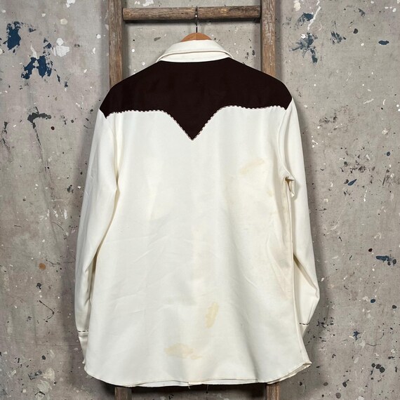 Two Tone 1970s H Bar C Button Down Shirt - image 3