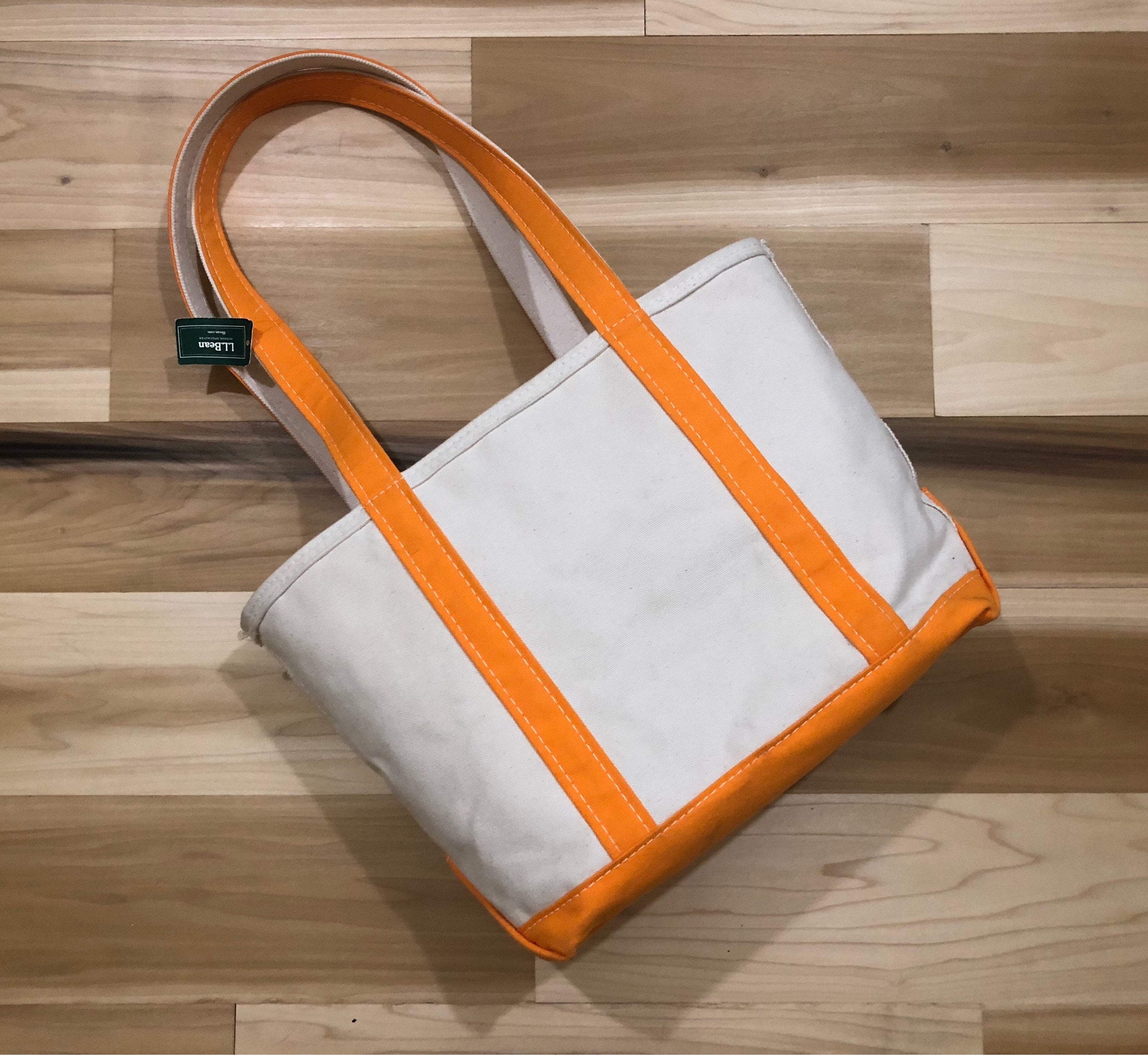 LL Bean Boat and Tote Canvas Bag Orange Made In USA NWT Etsy
