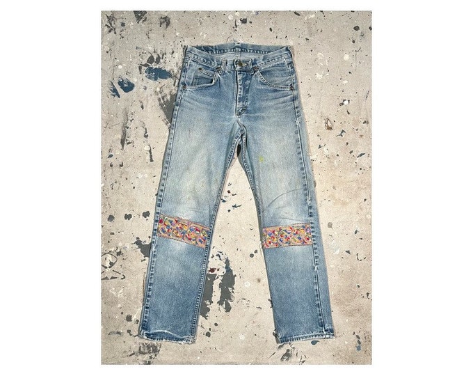 29 waist '70s Lee Patched Jeans