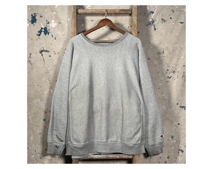 Distressed Y2K Champion Reverse Weave Crewneck
