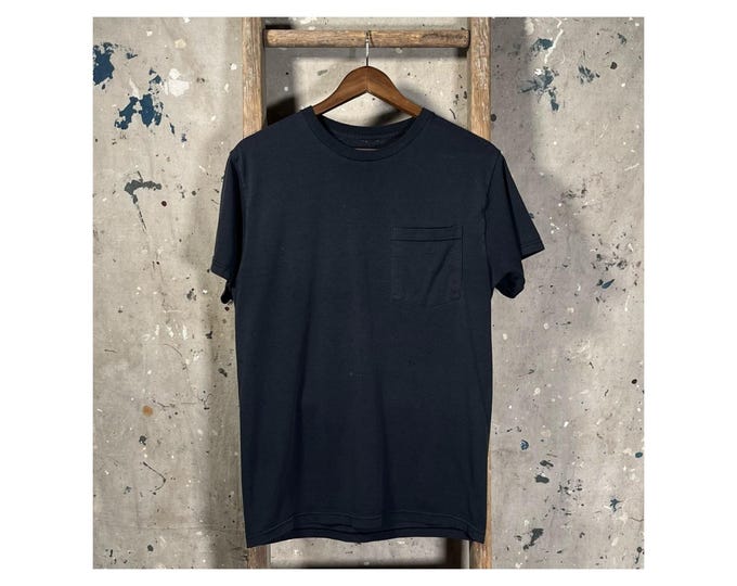 Faded Black Pocket Tee Distressed