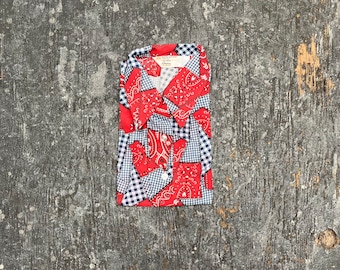 1960s Bandana Shirt Patchwork