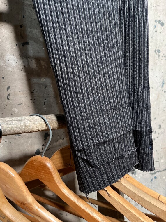 Antique Black Stripe Trousers 32 waist - image 8