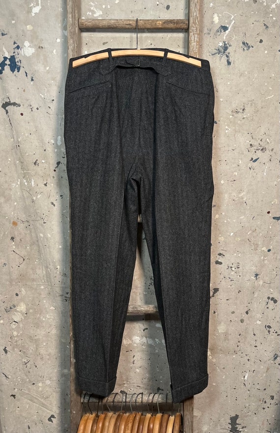 Buckle Back '40s Trousers  Wool Trousers - image 4
