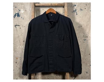 Black Twill Chore Jacket