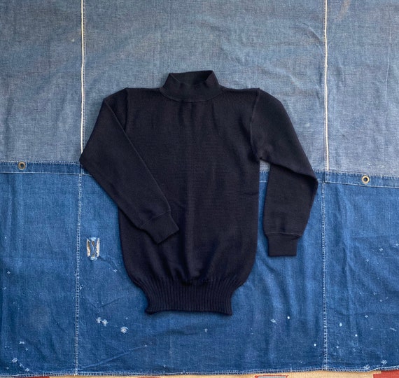 40s US Navy Wool Sweater USN WWII Turtleneck