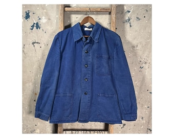 Faded Blue '80s Herringbone Twill Chore Jacket